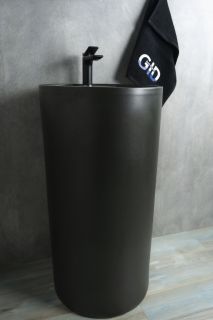 Раковина Gid Nb135bg 81109 накладная черная графит 45x45x85